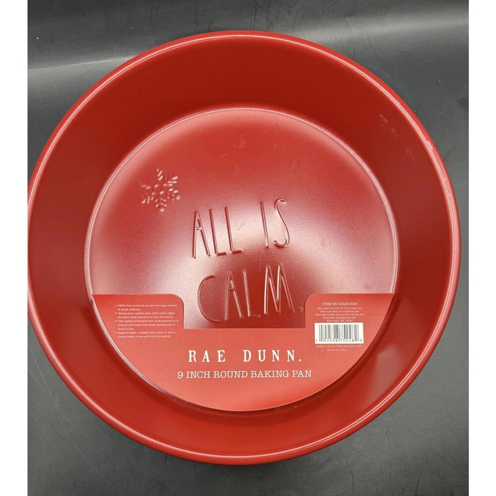 Rae Dunn Christmas Baking Pan, All Is Calm, 9 in